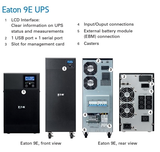 Eaton 9E Series is suitable for PC , SERVER, เครื่องช่วยหายใจ อุปกรณ์ทางการ แพทย์ อุปกรณ์ในโรงงาน 